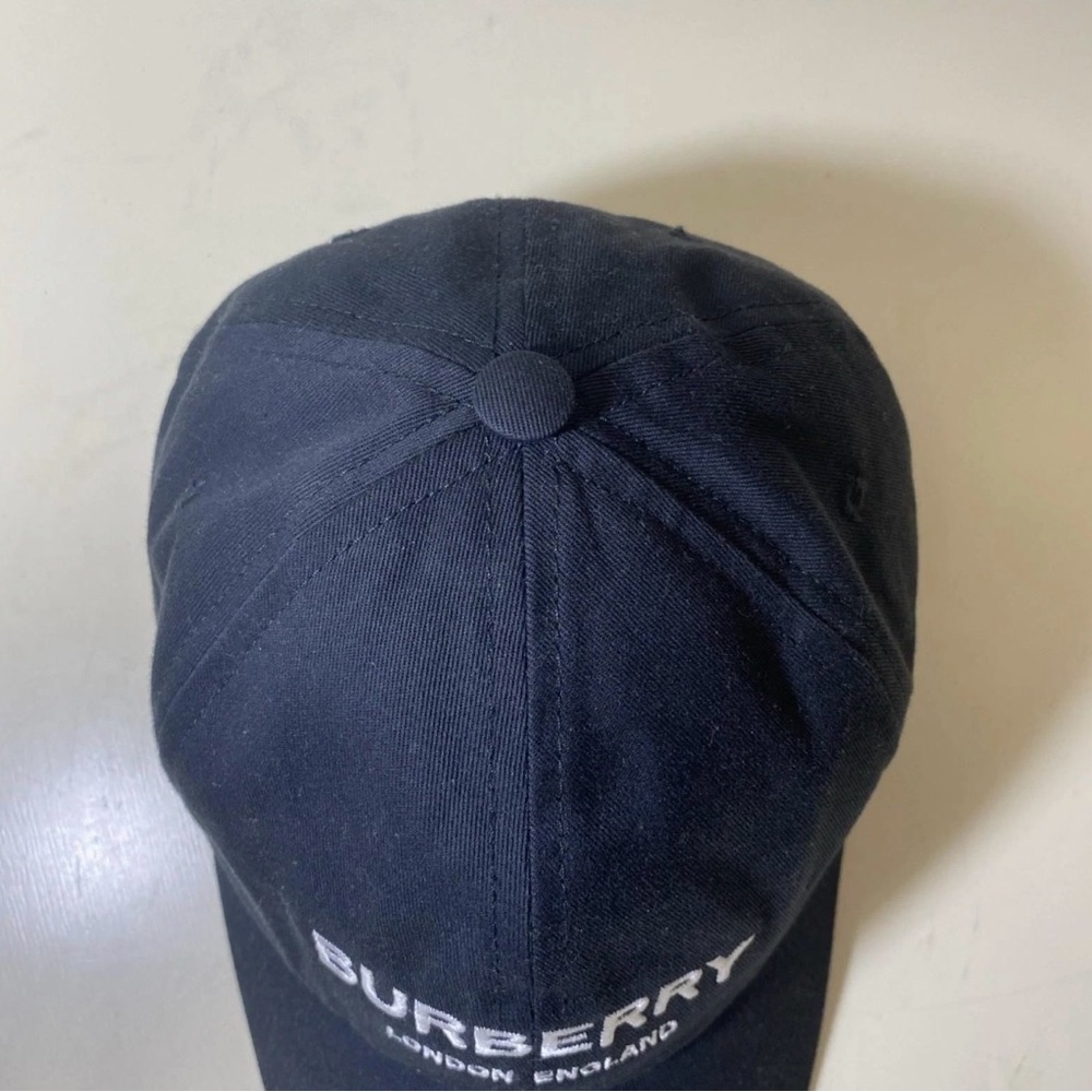 BURBERRY Authentic London England Logo Cap Hat Black Size Small + COA - Picture 11 of 12
